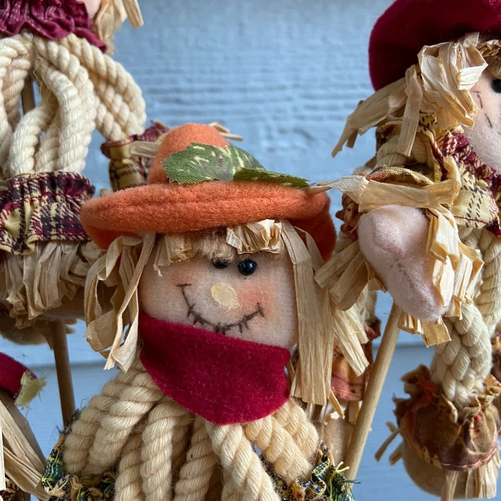 9 ITEMS! Autumn Thanksgiving Collection  Scarecrows Dan Dee Collector's Pumpkins